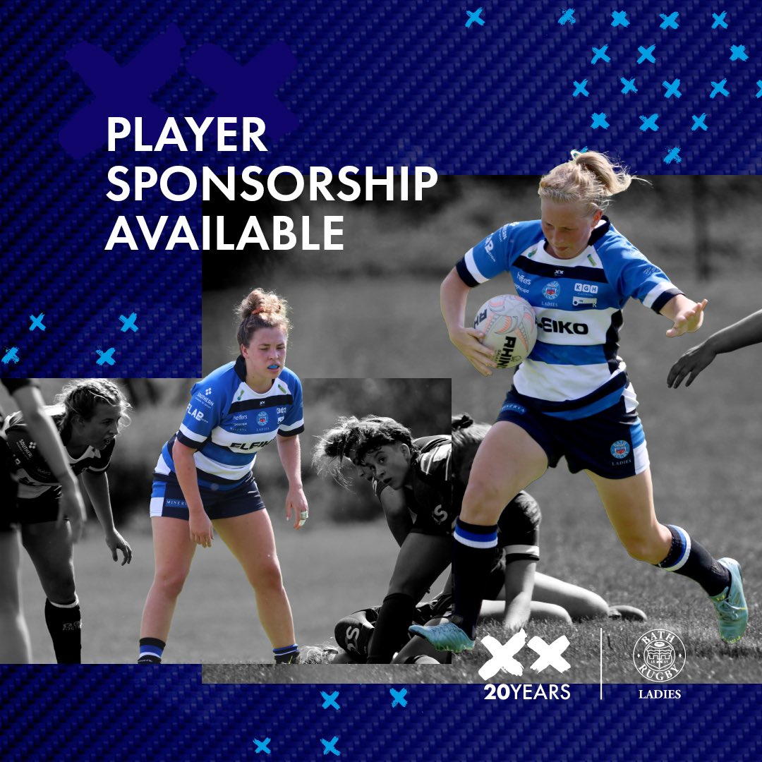 Bath Rugby Ladies (@bathrugbyladies) on Twitter photo Do you want to support our club and our players, whilst receiving exposure and invites to special events & opportunities? ๐ Become a BRL Player Sponsor from just ยฃ150 for the season!
Drop us a DM or email bathrugbyladies@hotmail.co.uk to chat! ๐
#BRLXX Do you want to support our club and our players, whilst receiving exposure and invites to special events & opportunities? ๐ Become a BRL Player Sponsor from just ยฃ150 for the season!
Drop us a DM or email bathrugbyladies@hotmail.co.uk to chat! ๐
#BRLXX