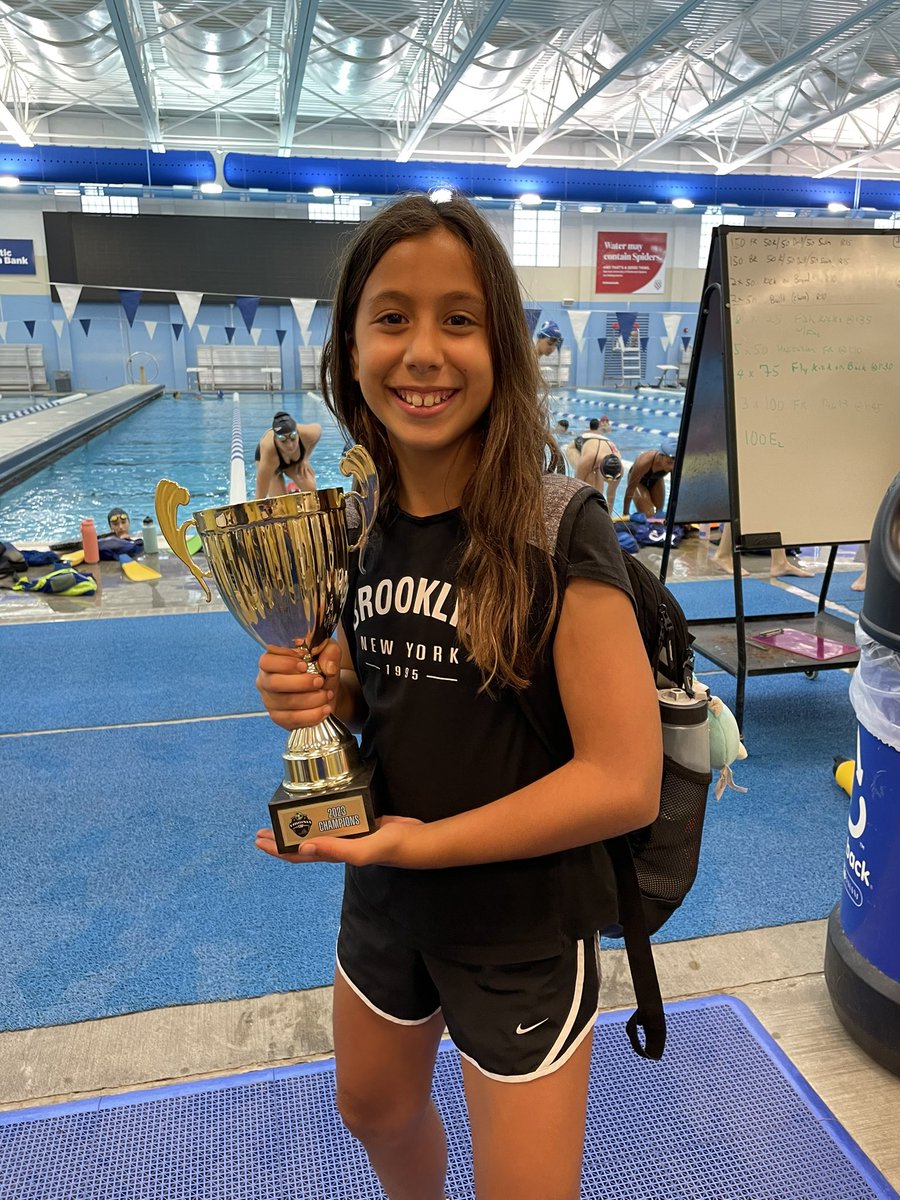 VIRGINIA CUP CHAMPION! Did you know Anais Pozzi is not only a SwimRVA record holder, she’salso an elite soccer player! Her Kickers Elite team won the VIRGINIA CUP!!! It’s such a big deal, everyone got a week to have the cup, She brought it to practice to share with her Rapids fam