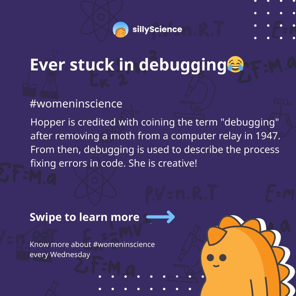 SillyScienceIN's tweet photo. Debugging is never the same anymore!

#sillyscience #science #womeninscience #sciencefacts #computerscience #scientist https://t.co/cXxc9Z0Sbe