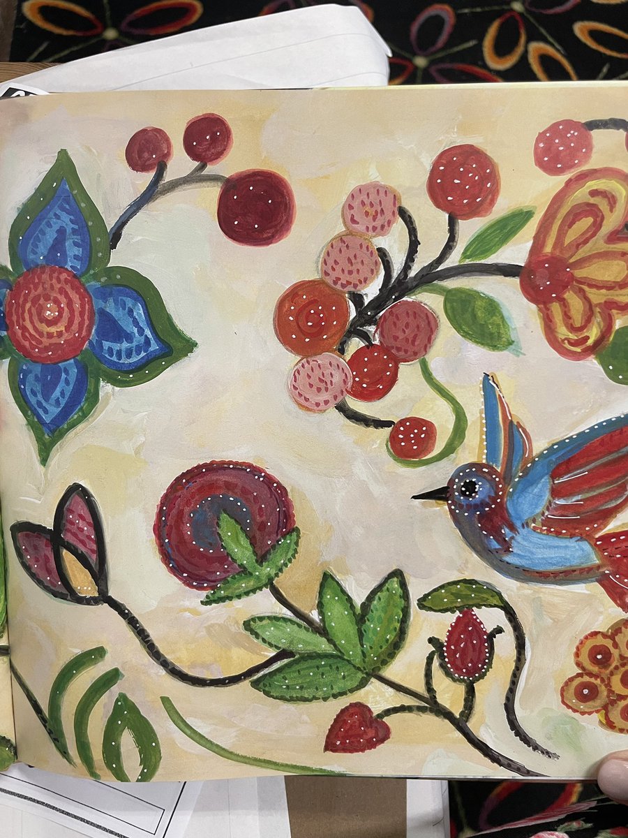 We are enjoying the incredible art of Eva Campbell in <a href="/JennyKayDupuis/">Dr. Jenny Kay Dupuis</a>’ new book #heartberrybling Without giving anything away —- we’ll just say that we’re already having deep discussions about culture and what it means to people and communities! <a href="/Rousseau_HWDSB/">Rousseau School</a> <a href="/hwdsb/">HWDSB</a>