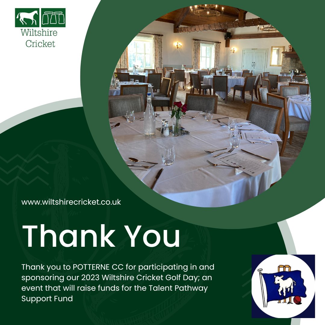 WiltsCricket's tweet photo. ⛳️ As well as the many fantastic businesses supporting our Golf Day, we also have a number of clubs who have entered teams ...

🙏 Our thanks to @Potternecc - one of those clubs with a team and hole sponsorship at our 2⃣0⃣2⃣3⃣ Wiltshire Cricket Golf Day on Friday 👍🏏🩷 https://t.co/rUQZ6CgelT