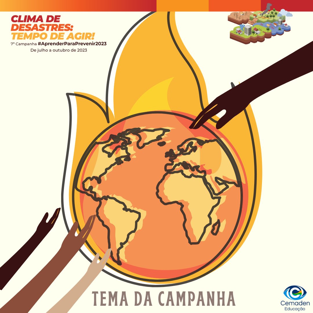 cemadeneducacao's tweet photo. Quer saber por que escolhemos o 𝐓𝐄𝐌𝐀 'Clima de Desastres: Tempo de Agir' para a Campanha de 2023?
💚A janela de tempo para evitar as consequências das mudanças climáticas está se fechando rapidamente. Agora é hora de agir.
#ClimadeDesastres #TempodeAgir #Mobilização #ERRD https://t.co/IVSADH6FZT