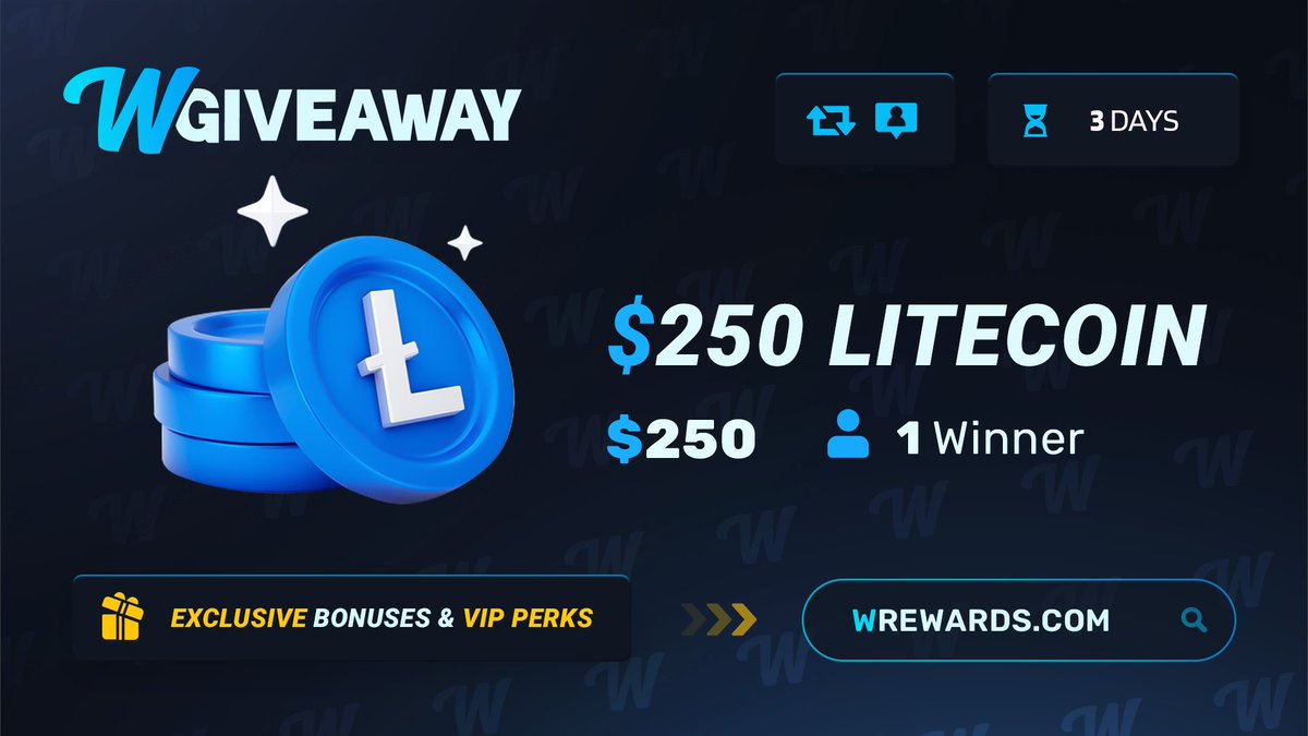 🚨NEW GIVEAWAY 🚨- $250 LTC, 1 Winner  

To qualify, users must: 

✅Follow <a href="/WatchGamesTV/">WatchGamesTV</a> and <a href="/WRewardscom/">WRewards</a> 
✅Tag 2 friends
✅Like and RT  

Ends in 3 days! ⌛️

GL😈