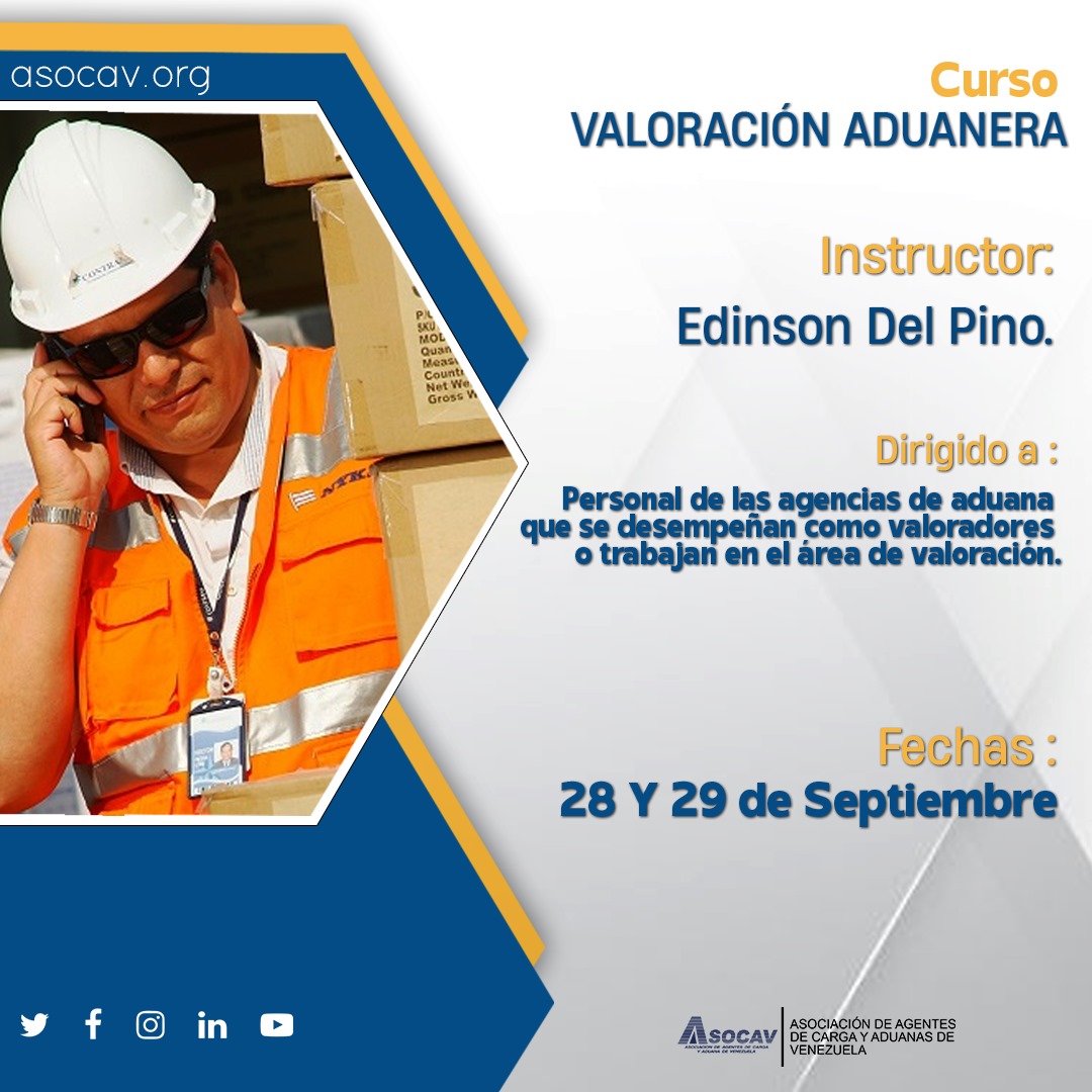 📢 VALORACIÓN ADUANERA

¡Inscríbete ahora y comienza a transformar tu carrera como un profesional! 👉 forms.gle/G5q4mE5dxSwBn5…

Correos :
info@asocav.net
director2@asocav.net

Números de teléfono
(0212) 761.83.94 / 761.52.46 / 0424.204.52.97

#estudiantes #aduanas #comercio