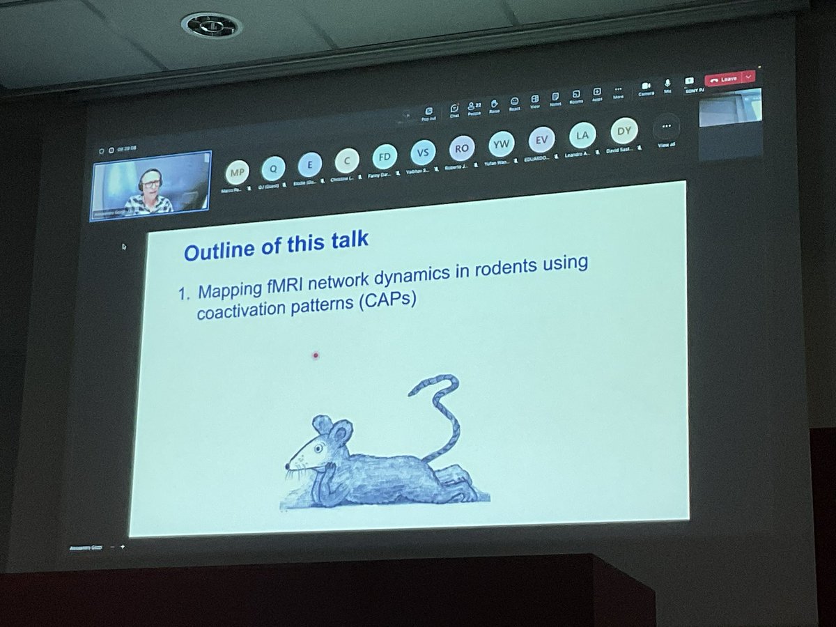 katjaQheuer's tweet photo. Now at #compMRI @Gozzi_Ale on Evolutionarily conserved fMRI network dynamics in humans, macaques and rodents
@R3RT0 @NeuroecologyLab @AssafLab https://t.co/LKdd58Q4kp