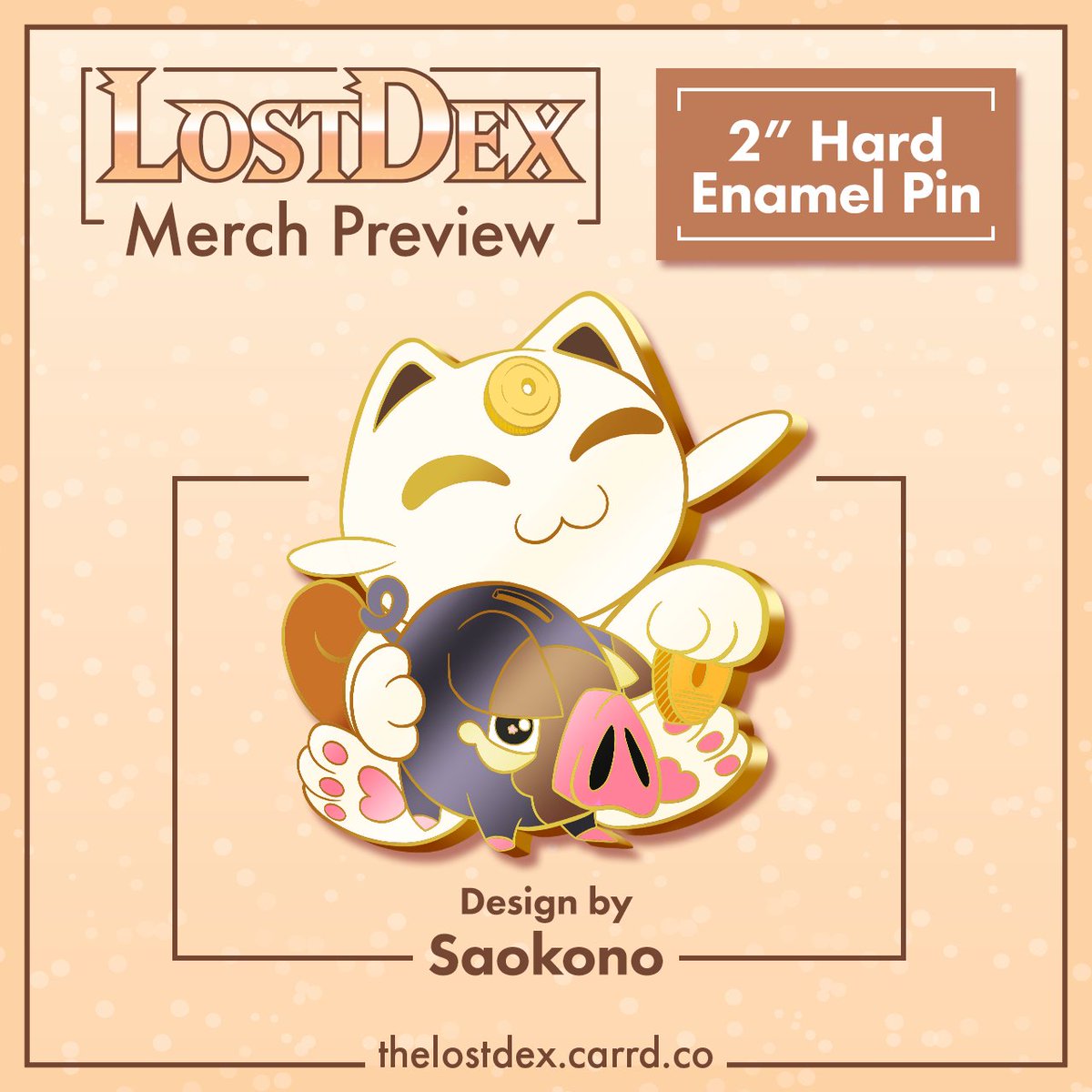 TheLostDex's tweet photo. 3 Days until Preorders begin on October 1st!

Today's merch preview is this incredibly detailed hard enamel pin designed by @SaokonoArt! https://t.co/KbDjvzBIA3