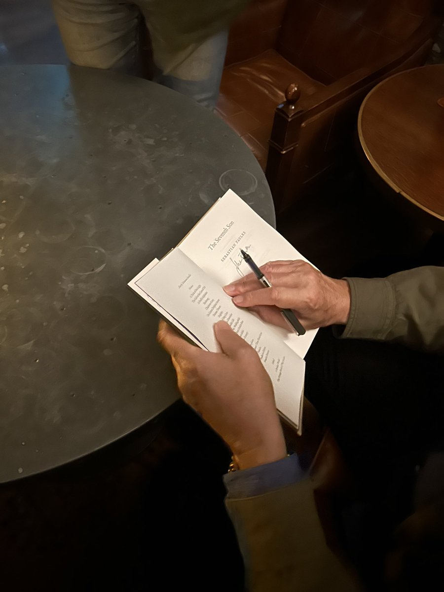 mrbsemporium's tweet photo. Fantastic sold out event with @SebastianFaulks last night! We have signed copies of #theseventhson in stock for anyone who missed it https://t.co/yjJeVsxy7b