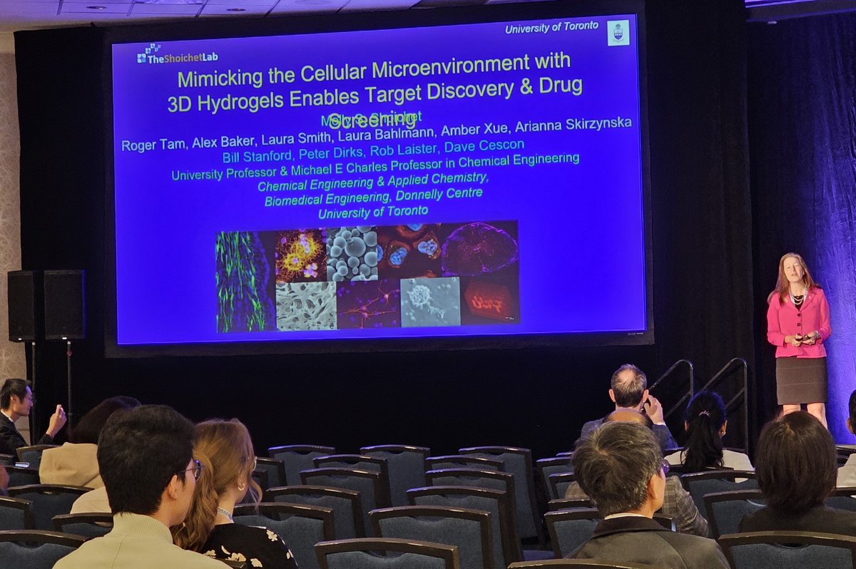 AbbasFazel9's tweet photo. The third plenary session was presented by Distinguished Professor @MollyShoichet from @UofT.
Thanks Molly for sharing your enormous achievements in the field of drug discovery and screening with 2023 @ISBioFab delegates.
#Biofab2023
@Tim_WoodfieldNZ
@juergengroll
@shrikezhang https://t.co/nm0H7VTGyN