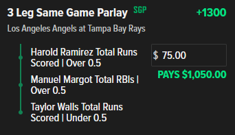 Lineup_Guy's tweet photo. CZR thinks Margot will be behind Walls and Basabe but I think he'll be before (source: yesterday). BR and FD agree with me so if you build these there it's very +EV on CZR. Here's some of what I'm playing

#GamblingTwitter #MLBPicks https://t.co/77yed56b7M