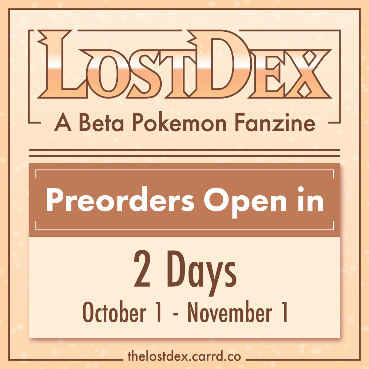 TheLostDex's tweet photo. 2 Days until Preorders begin on October 1st!

Today's merch preview is this adorable plush keychain designed by @Lugidog! https://t.co/lW733dEAep
