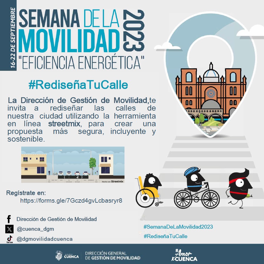 cuenca_dgm's tweet photo. ¡Buenas noticias para la creatividad! 🙇‍♀️💡
Participa en #RediseñaTucalle y la idea más original tendrá su recompensa. 🏆
Seamos parte de una movilidad sostenible y segura para los peatones. Ingresa y llena el formulario para participar 👇
https://t.co/q6CtEzgije https://t.co/KtxpEgDTf9