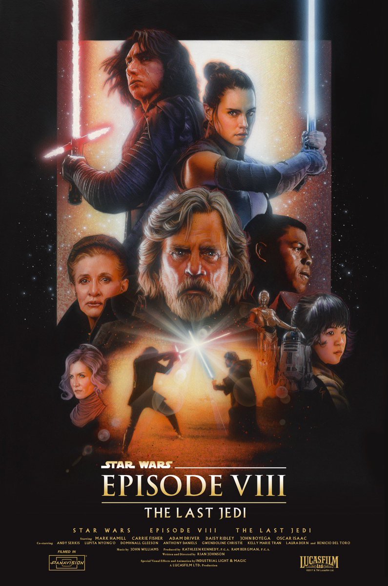 ArtofEthanPro's tweet photo. STAR WARS: THE LAST JEDI

Proud to showcase my newest posters! 

https://t.co/XQ1fCtVIop 

Hand Painted with Acrylics and Prismacolor pencils. 24”x36” on 30”x40” board.

Original artwork for sale.
•
•
•
•
#art #artwork #draw #drawing #artist #sketch #paint #color #painting #alternateposter #movie #movieposter #alternatemovieposter #movieart #alternatemovieposters #posterartist #postersart #illustration #illustrator #movieposterart #alternativemovieposter #alternativemovieposters #ampposters #starwars #forceawakens #georgelucas #kyloren #starwarsart