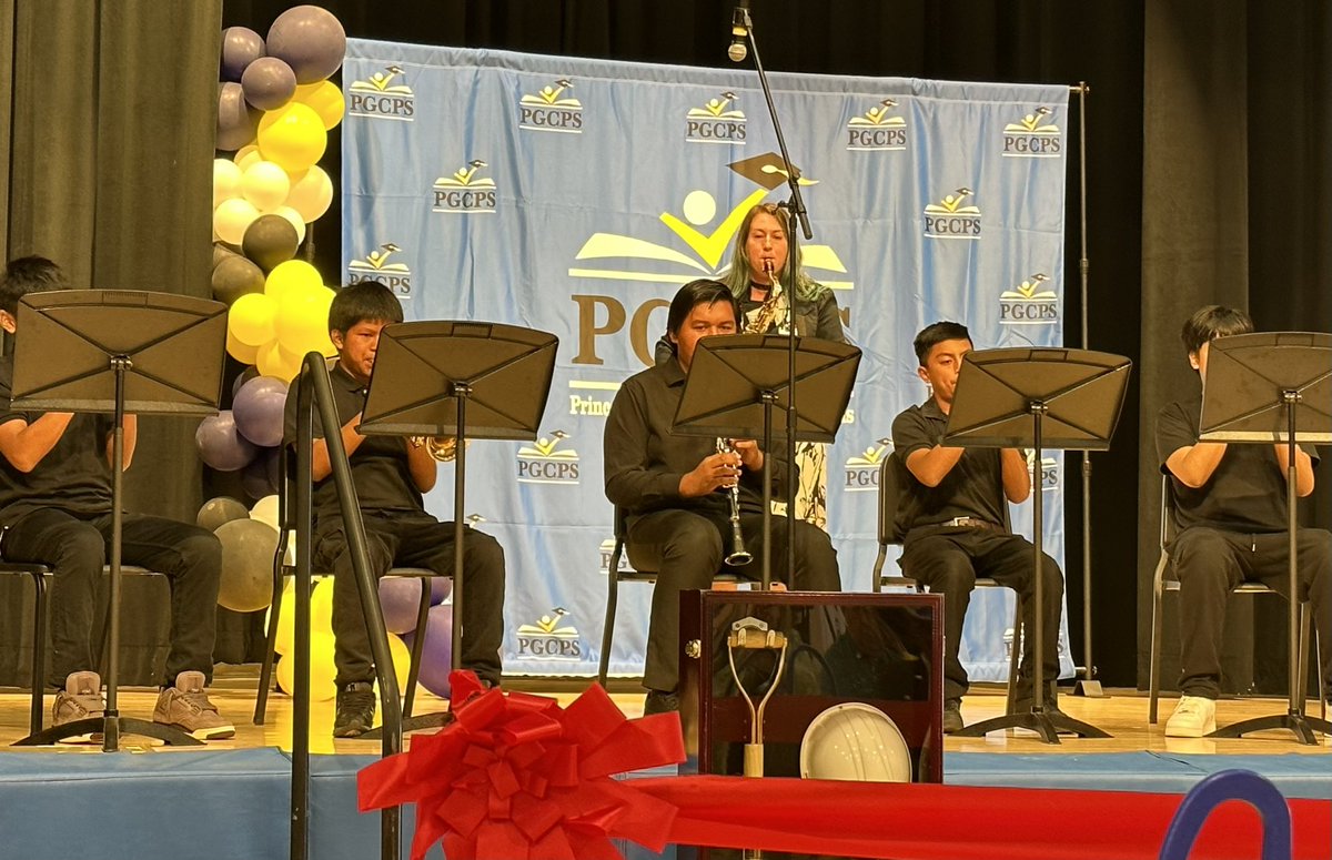 pam4pgcps's tweet photo. A ribbon cutting ceremony rooted in educational equity messages inspired by Supreme Court Justice Sonia Sotomayor! 

Thank you #TeamPGCPS, Principal Alicea, students, The Bobcat Winds band, current and past Board of Education Members, and community leaders for celebrating the new Sonia Sotomayor Middle School at Adelphi! 

#PGCPS💙💛 #PGCPSproud #PGCPSgrateful @pgcps @SS_MS_Adelphi