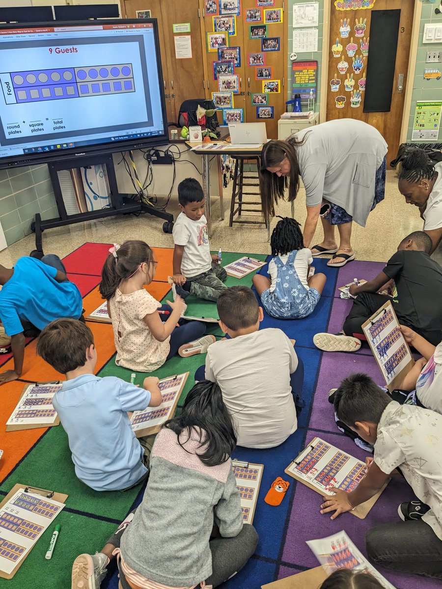 Second grade students are actively engaged using total participation techniques to write equations! <a href="/PadoniaPride/">Padonia International Elementary School</a> <a href="/dan_pizzo/">Dan Pizzo</a> <a href="/BCPSMATH/">TEAMBCPS Math</a>