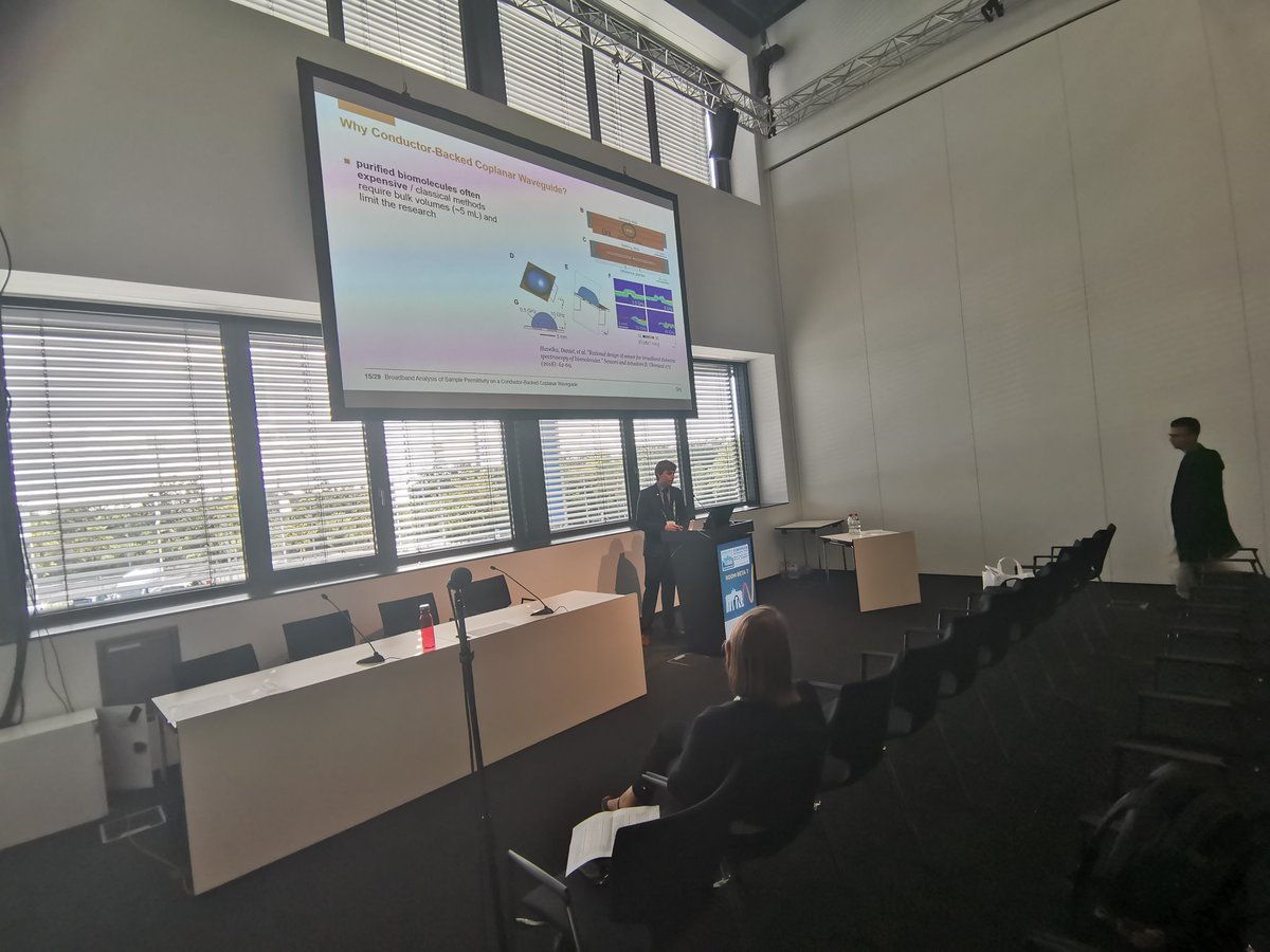 BioED_IPE's tweet photo. Petr Kůrka made a great job giving his first live conference presentation - on #eumw2023 ! Explaining our new patented method for #dielectric #permittivity extraction of #biological samples.
@eumweek
@eumassociation https://t.co/Vk0xeAMni9