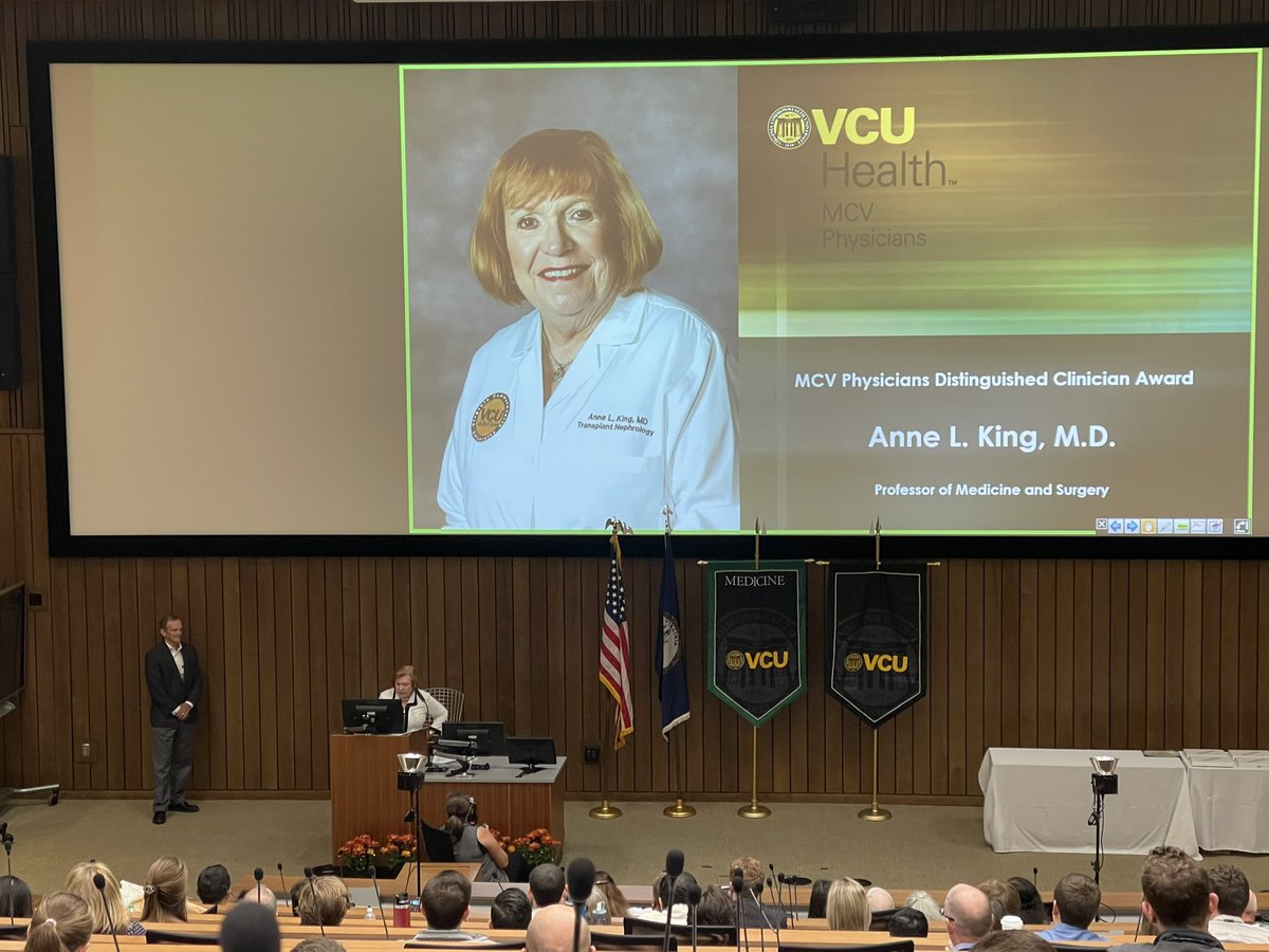 KidneyWars's tweet photo. Congratulations to incomparable Dr Anne King for MCV Physicians Distinguished Clinician of the Year Award! @VCUTransplant @VCU_Nephrology @GGuptaMD https://t.co/7P0JiEJTjS