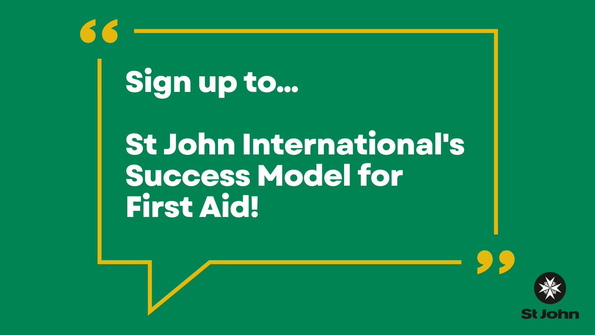 StJohnINTL's tweet photo. Join our First Aid Success Model (SuMo) Staff and Volunteer Management Workshop on 05/10/2023
Sign up today: https://t.co/aJVz4YDN56
To learn more about our First Aid Success Model, click on the link below👇
https://t.co/f7RJbz2j9q
#OneStJohn #FirstAid #SuccessModel https://t.co/XVZBiXTHuR