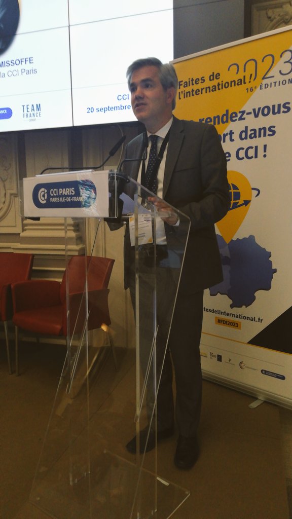 #FDI2023 'Startup découvrez l'international!' ça commence avec @alex_missoffe directeur @cci_75 'réussir à l'international dépend de pouvoir anticiper et bien se préparer. Excellente journée avec tout l'écosystème de l'export !'