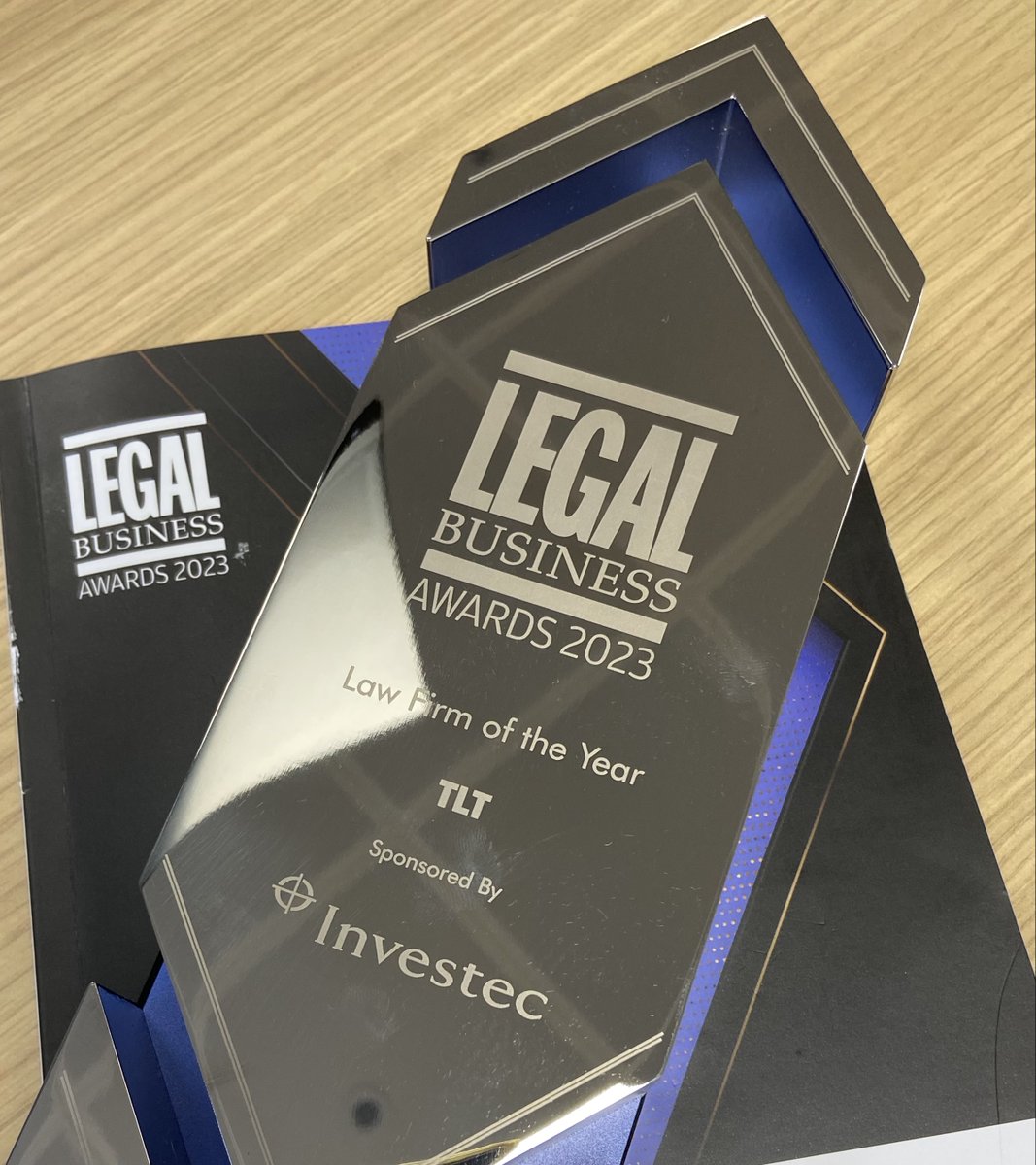 TLT_LLP's tweet photo. We are delighted to share that TLT has won two awards at the Legal Business Awards 2023 – including Law Firm of the Year 🏆
 
TLT has also been jointly named Competition Team of the Year alongside @LinklatersLLP.
 
Read more: https://t.co/19HB7roysx

#LBAwards2023 https://t.co/H2tGxLjo47