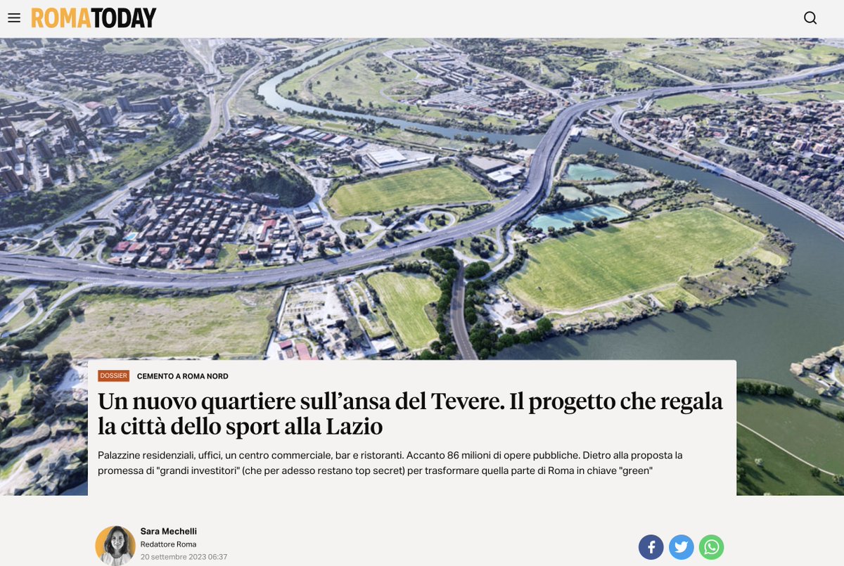 Palazzine residenziali, uffici, un centro commerciale, bar e ristoranti. Accanto 86 milioni di opere pubbliche. 
online su Dossier RomaToday
romatoday.it/dossier/econom…