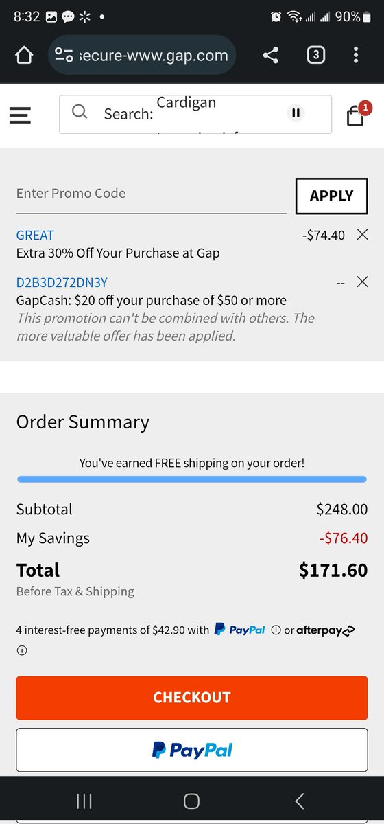 The @gap cash is such a #scam....
Can't use it all and if you do not have it they give you almost the same discount anyway #CustomerExperience #Retail