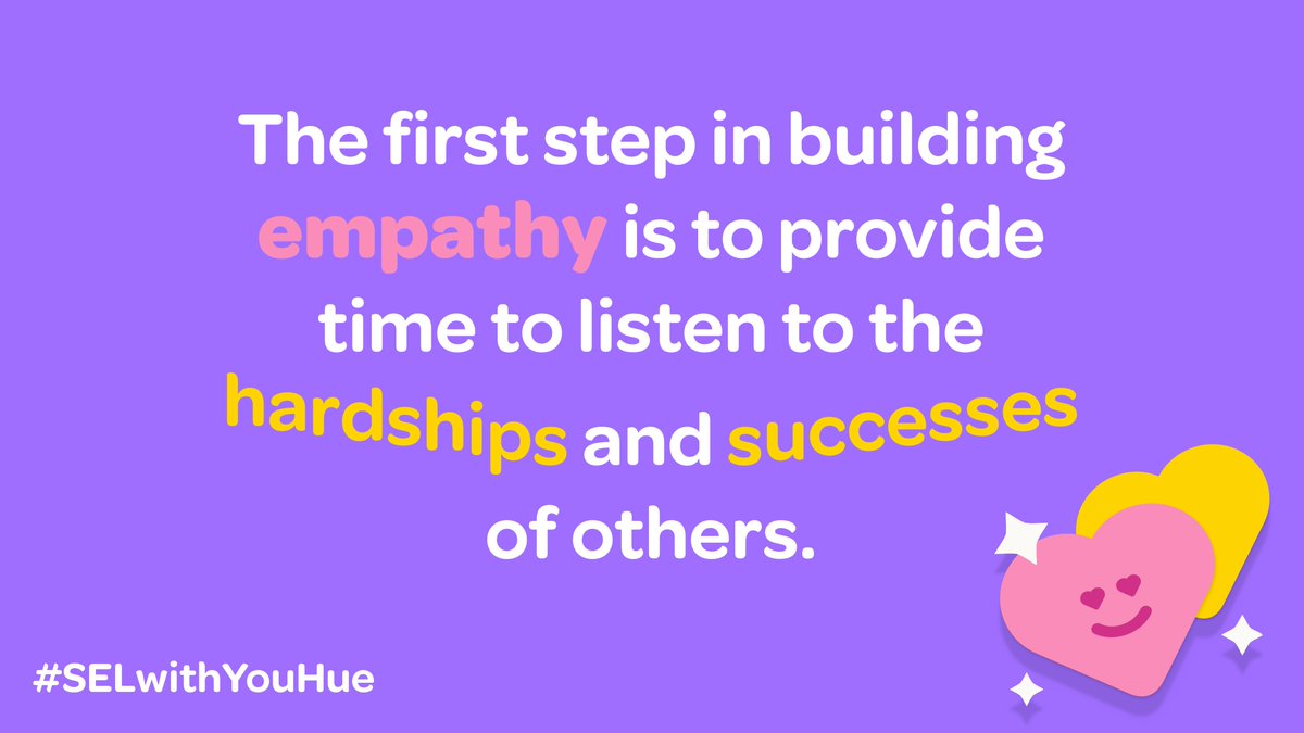 YouHueApp's tweet photo. Listening is more than just a skill; it's an act of #empathy. Take the time to hear the highs and lows of your students' day — you never know the impact it could have. 🗨️👂#SELwithYouHue #StudentSuccess https://t.co/bCfBQtvuIz