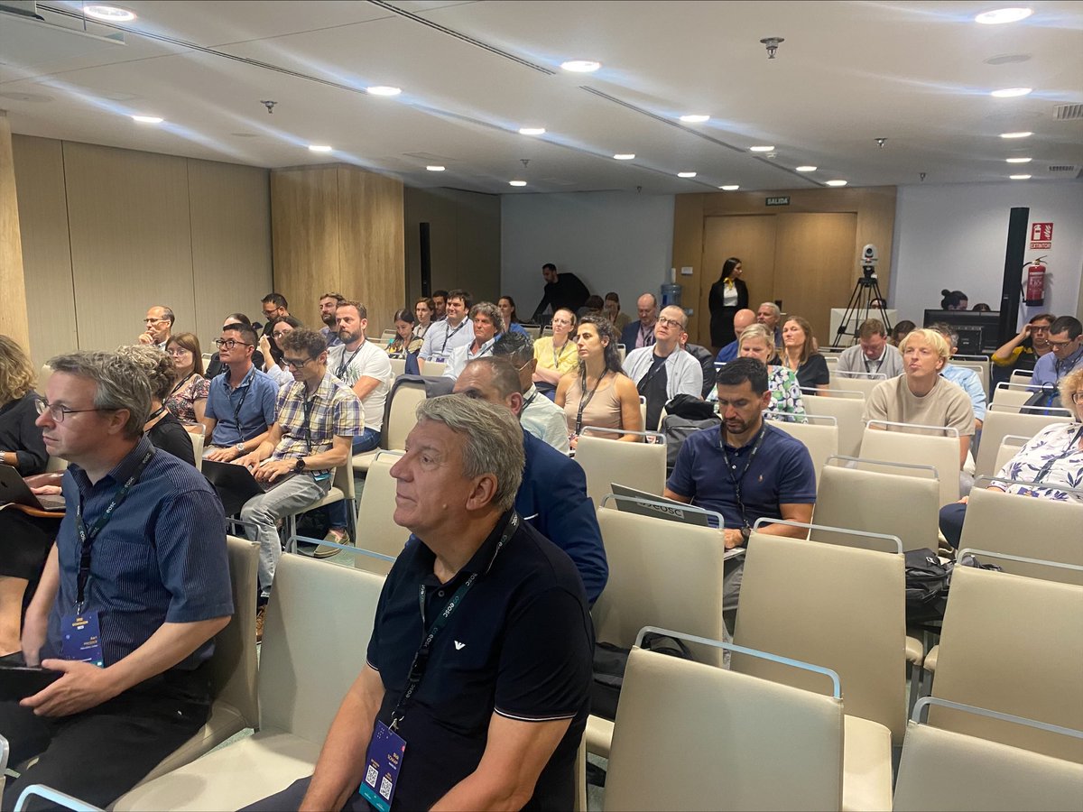 BlueCloudEU's tweet photo. Live from the #EOSCSymposium23 in Madrid!
We are discussing how #EOSC and #OpenScience practices can contribute to the #EUMissions &amp; Partnerships, covering key issues such as #ClimateChange, #Cancer, #OceanRestoration, #SmartCities &amp; #SoilHealth.
➡️https://t.co/BaCd0wo0pn https://t.co/TbOE4jSjBw