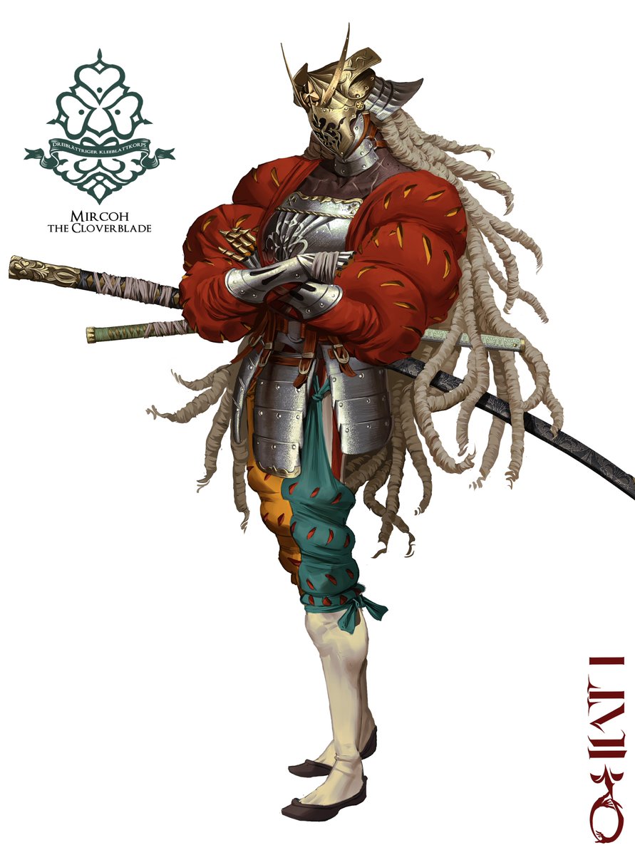 OfTheLimbO's tweet photo. Proclaimed as one of the seven Shining Blades by the Great Chronicler Solomon, Mircoh is known for her absolute efficiency in combat, able to cut down most targets with a single swing of her odachi. She is the primary reason why kingdoms employ her mercenary group The Kleekorps. https://t.co/SBXXfd8bcH