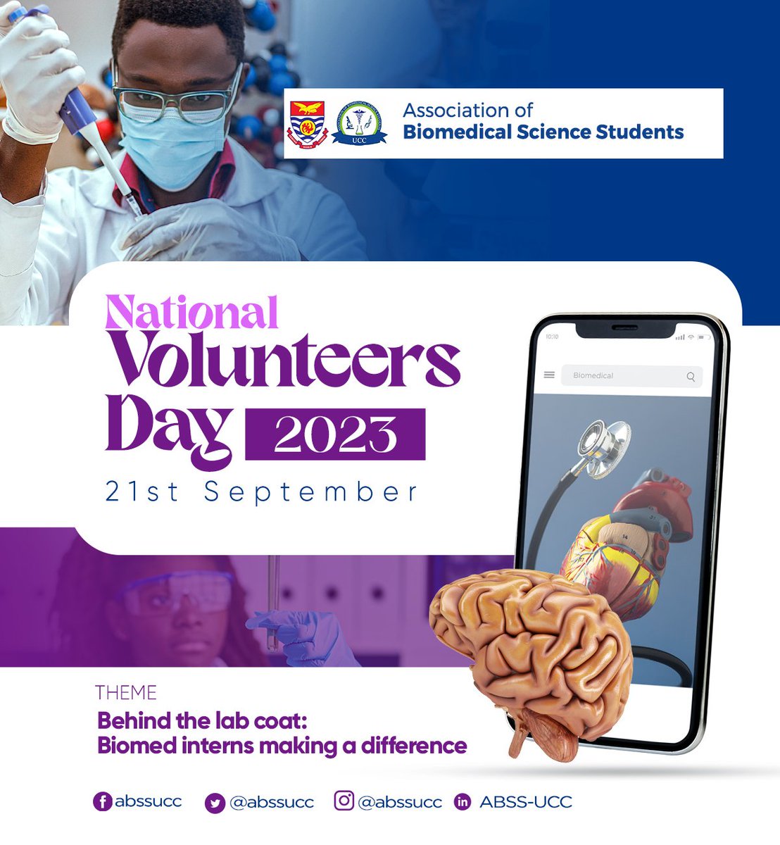 AbssUcc's tweet photo. ๐ฌ๐ From Lab to Life: Our Biomed Interns are on a mission! Join us in celebrating National Volunteer Day as we showcase their incredible journey in healthcare and other fields. #BiomedHeroes #VolunteerDay #Lab2Life ๐ก๏ธ๐ธ" https://t.co/mqrwWyI6ky