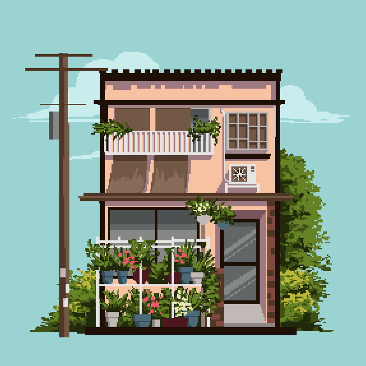 tinydiorama's tweet photo. a little house.

#pixelart #ドット絵 #pixelartist https://t.co/alSKMktsKH
