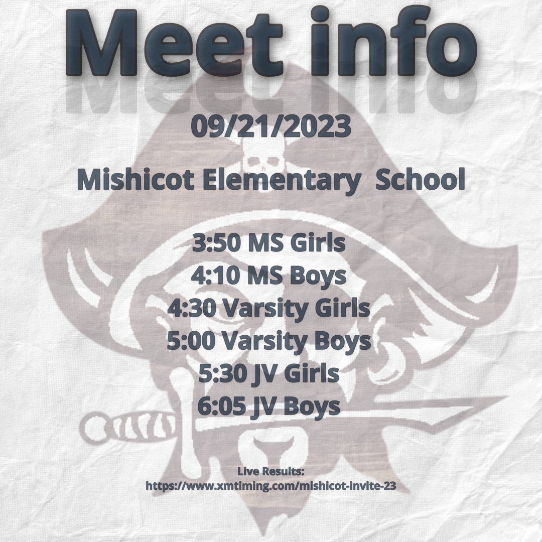 39 high school teams racing in Mishicot! Go Pirates!