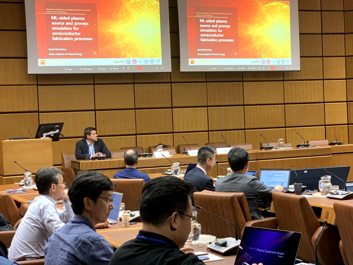 PJCullen100's tweet photo. Delighted to chair the first session of the inaugural Technical Meeting on Emerging Applications of Plasma at the  @iaeaorg in @UN_Vienna https://t.co/Hcm8Fi28Ck