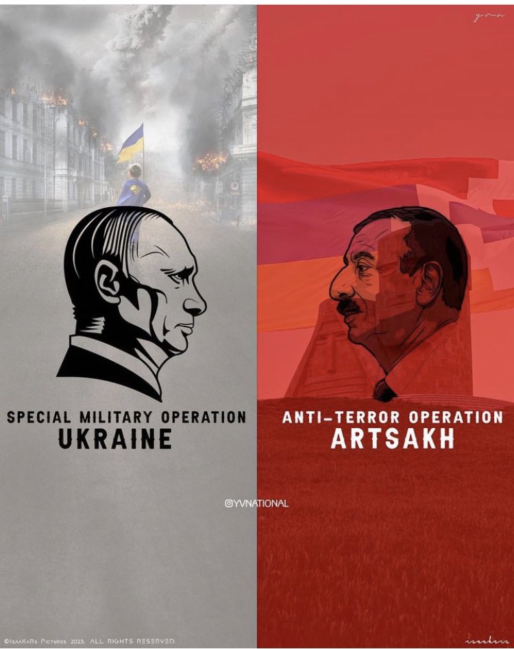 GhumashyanMery's tweet photo. Why sanction one and leave unpunished the other one? 
#AzeriAggression
#ArtsakhGenocide https://t.co/Lvs5xq5o6Y