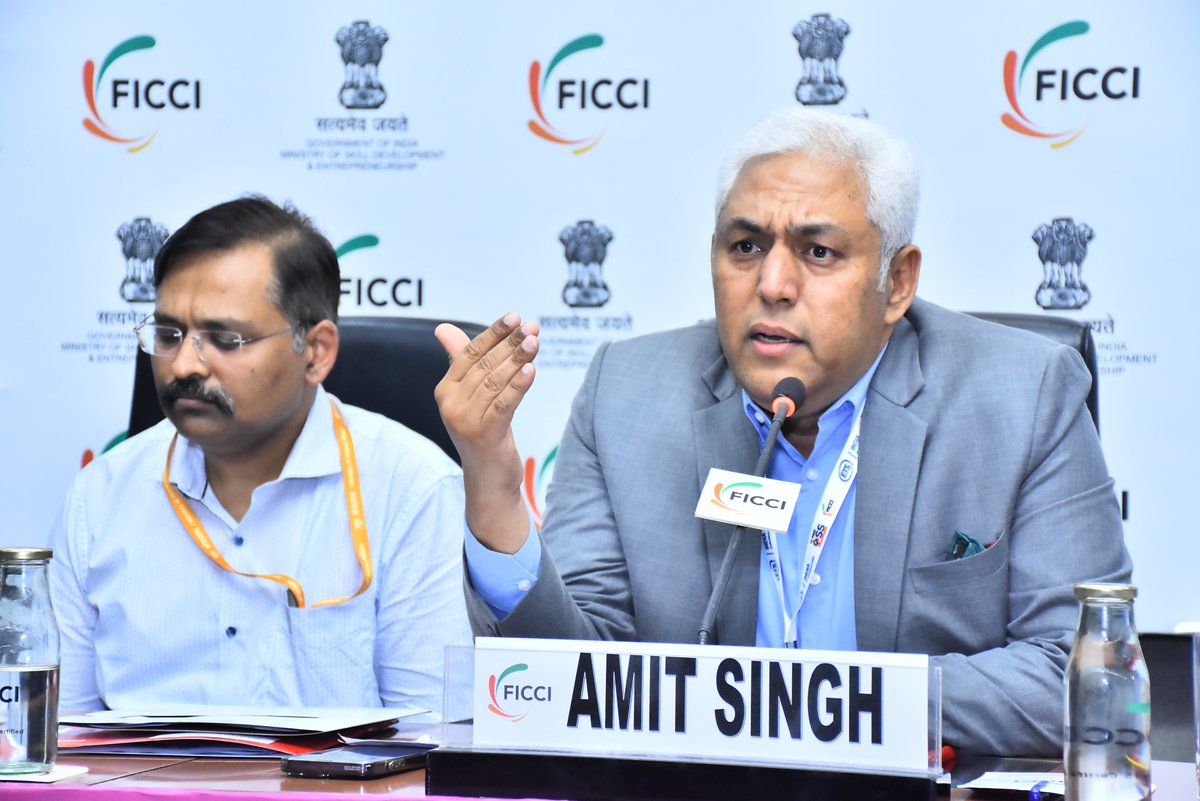 ficciskill's tweet image. We are witnessing a worldwide transition towards embracing green practices. This necessitates being prepared &amp;amp; ready to adjust to these transformations. Engaging in upskilling &amp;amp; reskilling is undoubtedly the way forward in this period: Mr. Amit Singh @asianpaints 
#GSS2023 #FICCI