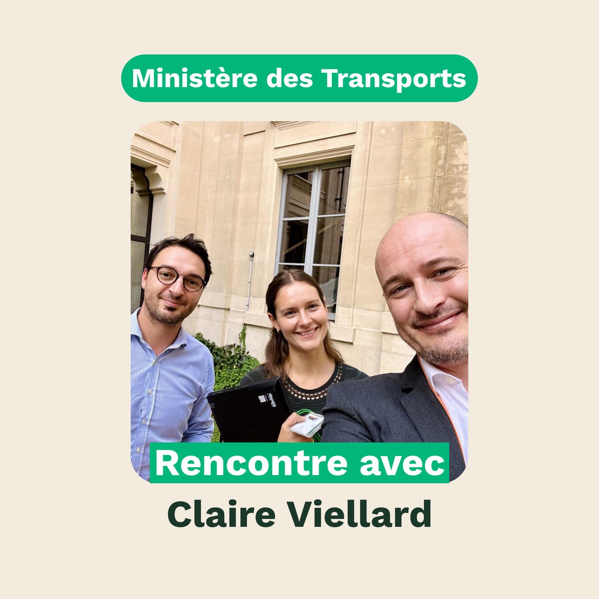 feexti_fr's tweet photo. Rencontre au sommet avec le Ministère des #Transports 🚌🚲

Nous avons eu l'honneur d'être conviés au Ministère des Transports pour un échange constructif avec Mme @ClaireViellard, Conseillère du Ministre en charge des Transports. 

#Innovation #MinistèreDesTransports https://t.co/We6dDWDAFZ