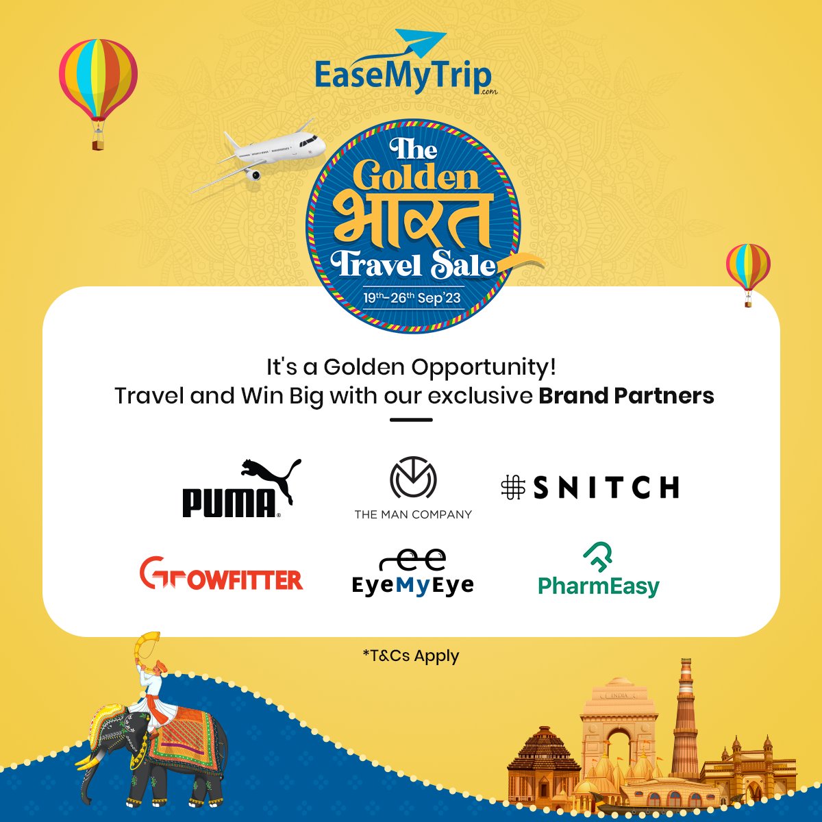 Don't miss your shot! 

#brandpartners #travelsale #participatetowin #easemytrip