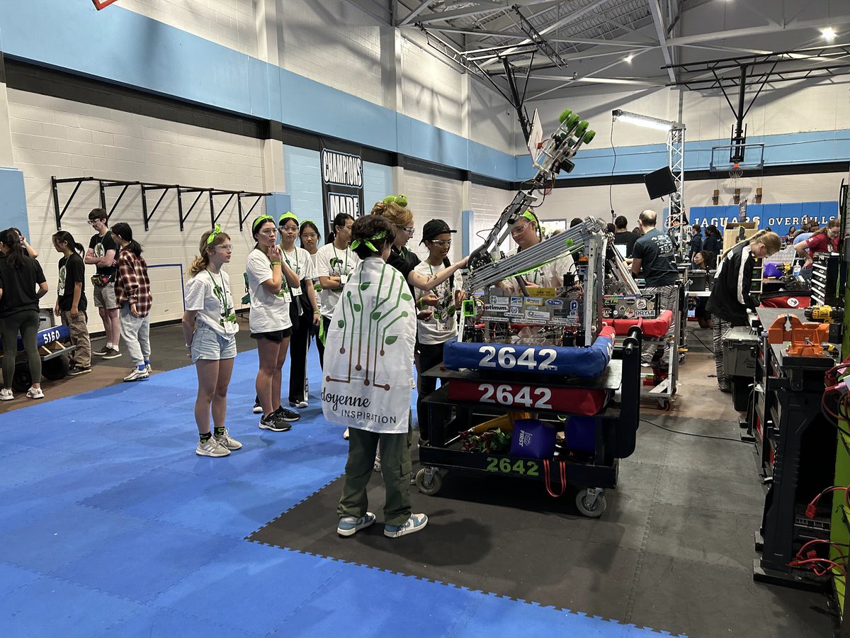 On Sunday, we co-hosted and competed at the 4th Doyenne Inspiration.  The girls finished 1st in qualifiers, being a finalist and winning the spirit award!
Thank you to the Doyenne Committee: <a href="/FIRSTNC_/">FIRSTNC</a>  @frc_7443 <a href="/frc5190/">FRC 5190: Green Hope Falcons</a>, <a href="/4HRobotics/">FRC 3737 - Roto Raptors - 4-H Robotics 🍀🦖</a>.
<a href="/firstlikeagirl/">FIRSTLikeAGirl</a> <a href="/ladiesinfirst/">FIRST Ladies</a> <a href="/FIRSTweets/">FIRST</a>