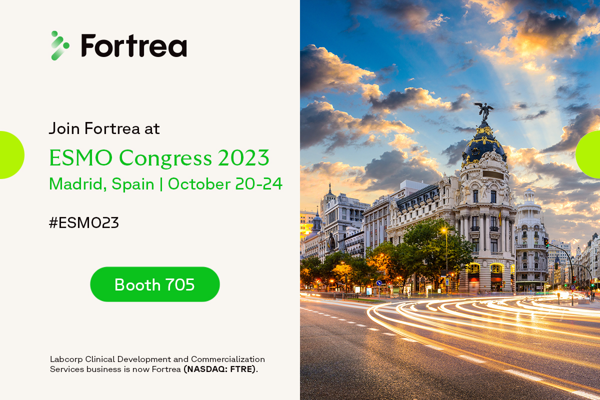 Fortrea's tweet photo. The Fortrea team is excited to be attending #ESMO23 in Madrid! Join us October 20-24 at booth 705 to say hello and learn how Fortrea can support you as you navigate all phases of #clinicaltrialdevelopment. https://t.co/VFqe2XKGRs
#clinicaltrials #clinicalresearch https://t.co/LWsy4aZ1KU