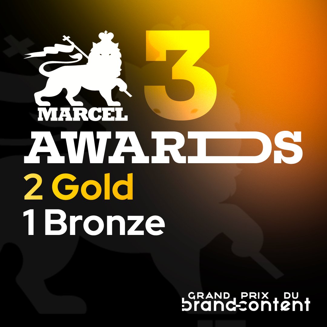 MarcelAgency's tweet photo. Ça c’est un @gp_brandcontent comme on aime 🏆
2 Gold pour @oasisbefruit #OnePeach et @transaviaFR #AirplaneCelebration et 1 Bronze pour @primevideo #Ligue1Symphonie 🔥 https://t.co/FdJhqzQVk9