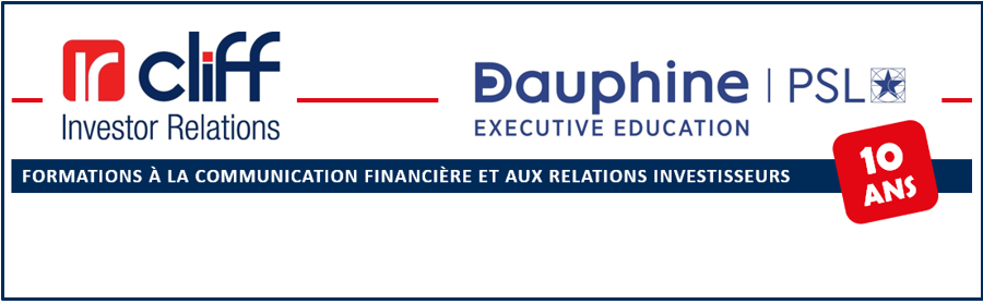 [News 📣] « 2013 - 2023 : <a href="/Paris_Dauphine/">Université Paris Dauphine - PSL</a>  et le <a href="/ircliff/">Ircliff</a>  célèbrent les 10 ans de leur programme de #formations à la #communication #financière et aux relations investisseurs #RI»
➡️cliff.asso.fr/fr/article/368…
#formation #finance #IR #partage #professionnel #académique