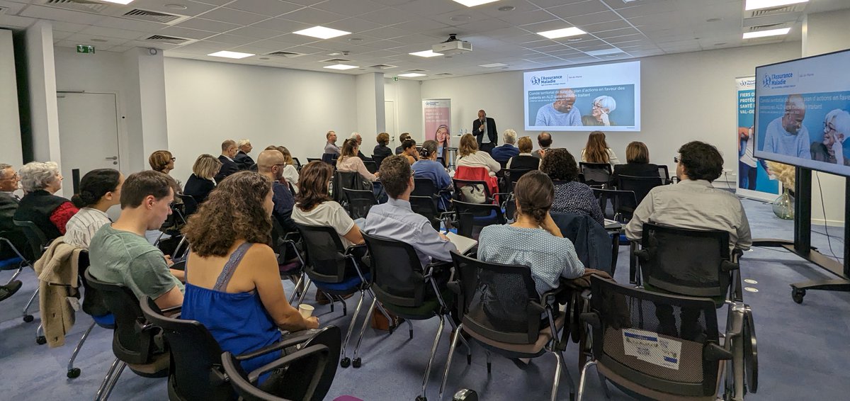 CPAM94's tweet photo. Le Comité territorial pour le suivi des patients en ALD sans médecin traitant, s’est tenu au siège de la @cpam94. L’occasion  de partager le diagnostic départemental, les actions déjà engagées et le plan d’actions à venir pour déployer cette mission prioritaire. #FIERSDEPROTEGER https://t.co/S9itdgYpYi