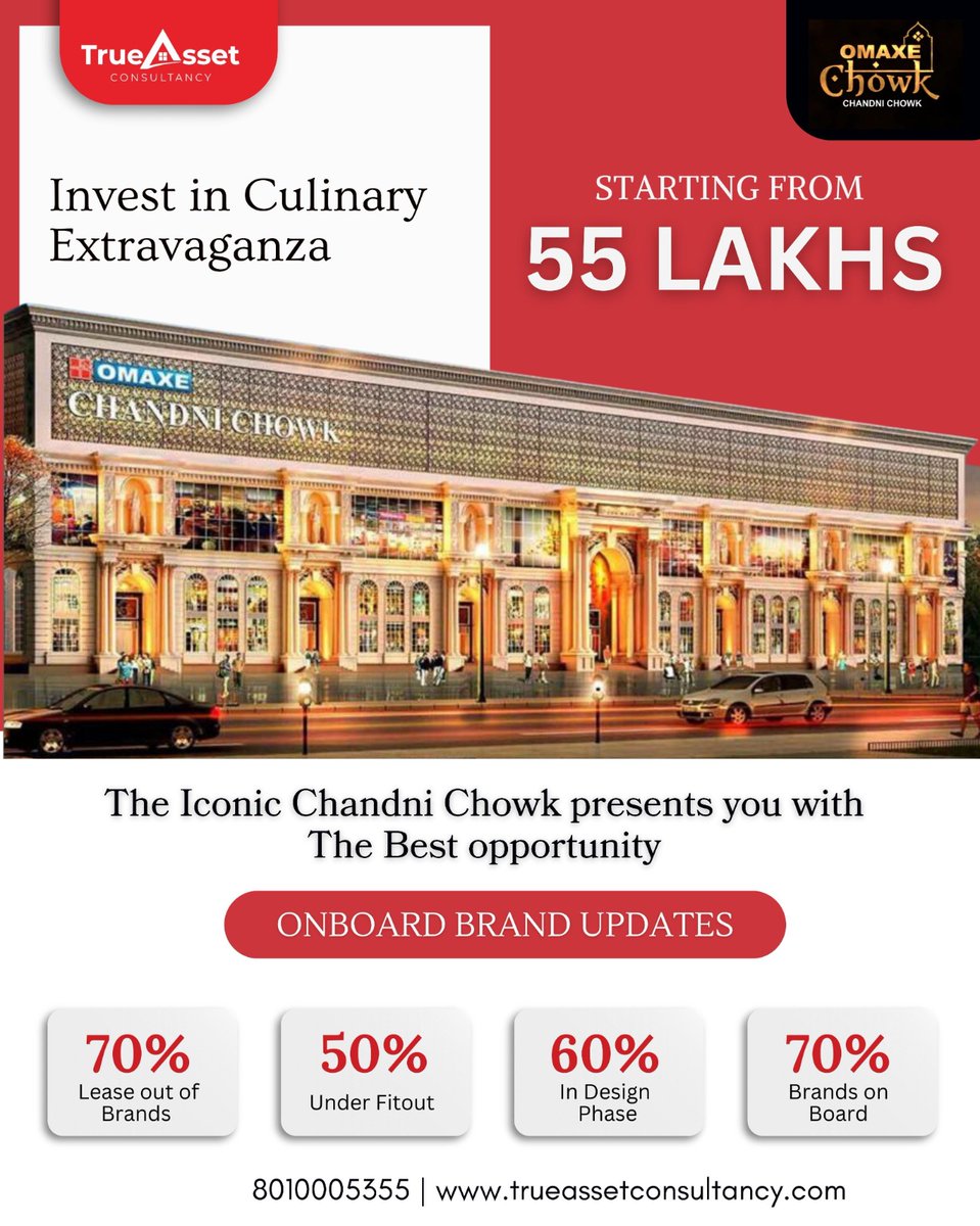 Omaxe Chowk Mall welcomes you with a combination of heritage and contemporary. 
🚨The BEST INVESTMENT OPPORTUNITY 🚨
#omaxechandnichowk#chandnichowk#investmentproperty#bestproperty#omaxemall#omaxechowk
