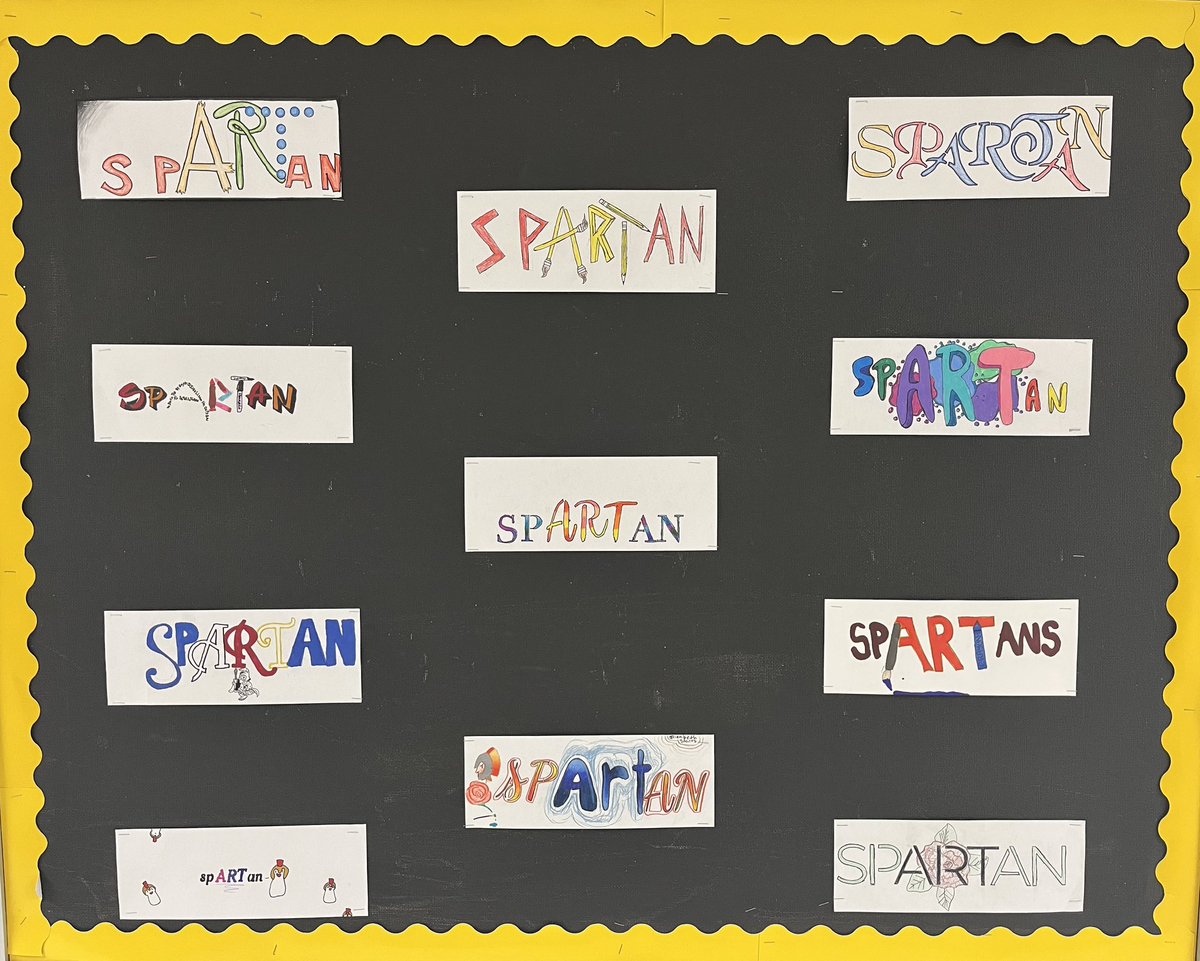 MsLoeperSLMS's tweet image. First Art of the year went up this week! We really do put the “ART” into Spartan!