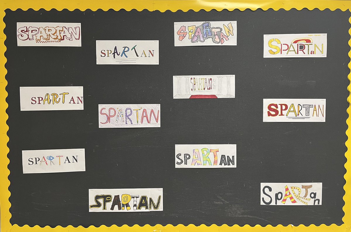 MsLoeperSLMS's tweet image. First Art of the year went up this week! We really do put the “ART” into Spartan!