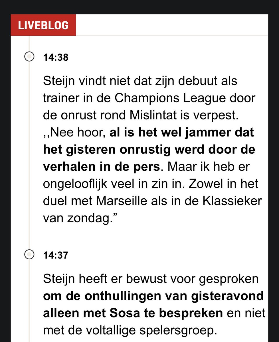 ⁦<a href="/ADSportwereld/">AD.nl/sportwereld</a>⁩  heb ik iets gemist ???? #championsleague Ajax????
Was niet bij de persconferentie maar gaat iets niet goed daar in hoofdstad