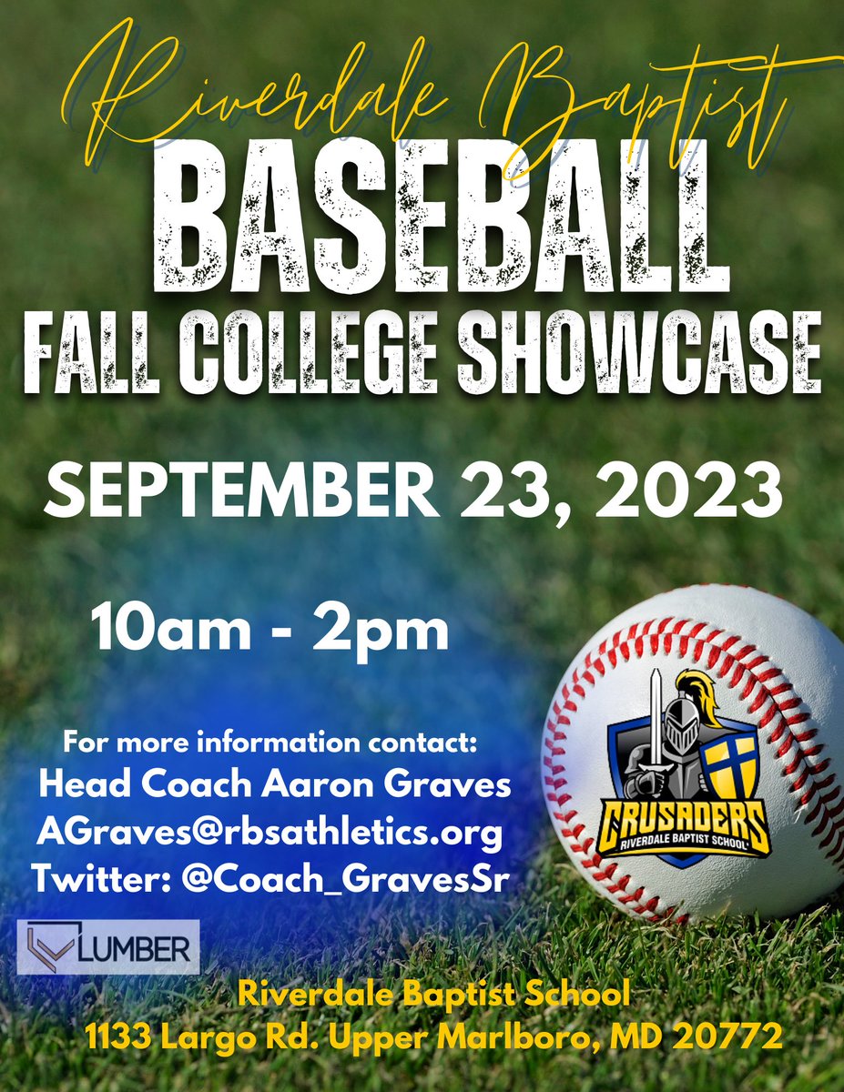 This Saturday College Baseball Coaches and pro scouts your invited to @RBSBaseball Fall Showcase beginning at 10am. Pro style workout for our players to show you their skillsets. Dm me for more info. #CoachGravesGuys
