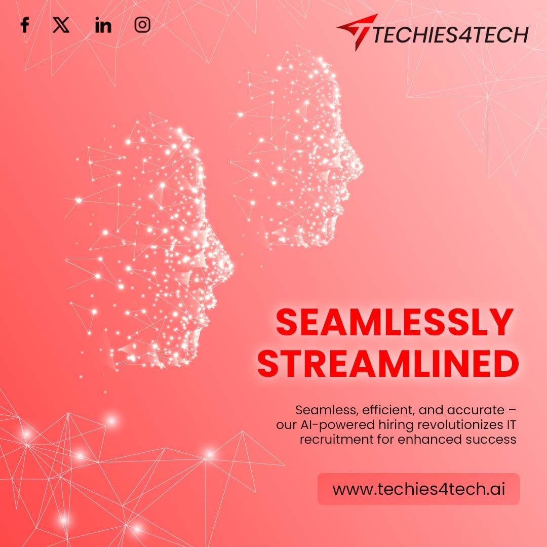 techies4techai's tweet image. &quot;Techies4Tech.ai - Where seamless, streamlined, and accurate AI-powered hiring revolutionizes IT recruitment for unmatched success! 🚀
#TechRecruitment #AIRevolution #vacancy #jobvacancy #jobalert #jobsearch #techjobs&quot;