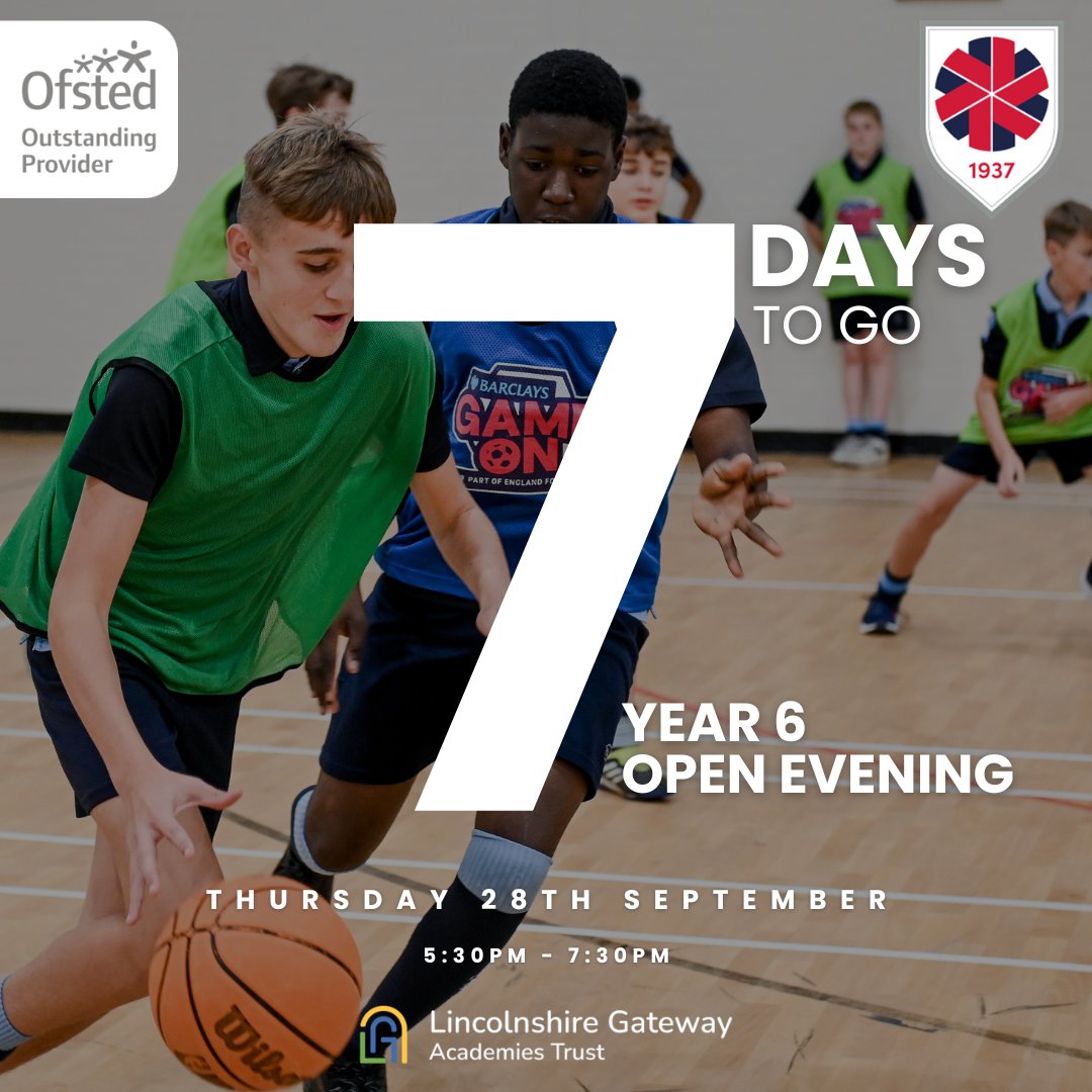 We are now 7 days away! We welcome you into the Academy on Thursday 28th September from 5:30pm for our Year 6 Open Evening! There will be a huge range of things for you to try including sports, science, art, music and so much more! #ExcellingTogether walthamtollbaracademy.co.uk/tollbar/media/…