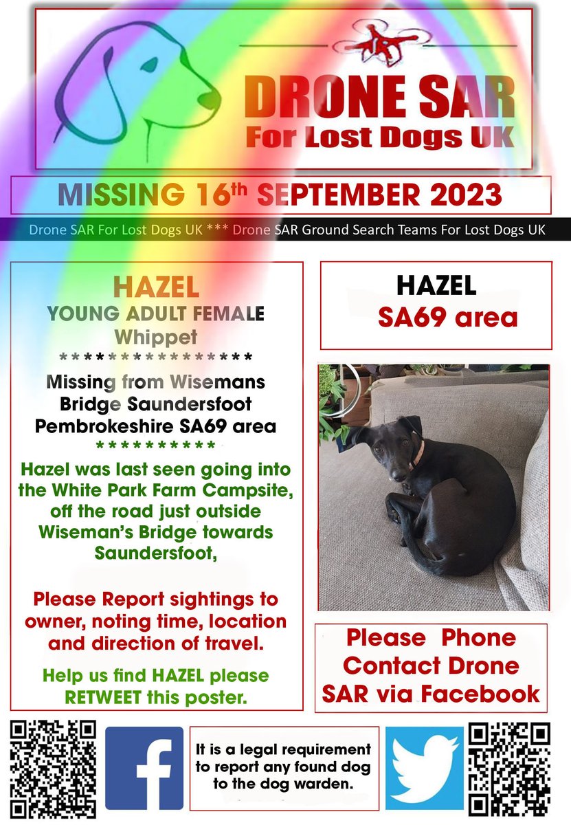 sar_dogs's tweet photo. #RIPHAZEL Sadly HAZEL didn't make it back home, our hearts and thoughts go out to her family at this sad time 😢 #RIP #RainbowBridge #DroneSAR https://t.co/c6DRueZ5wp