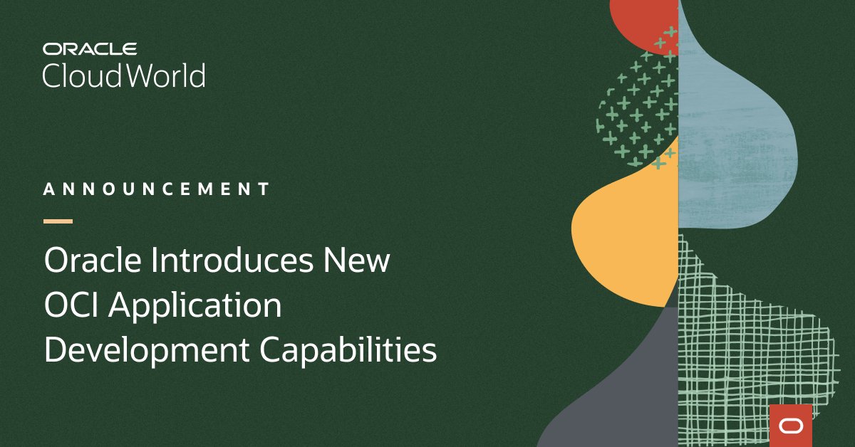 RyanCKuan's tweet photo. Oracle is helping developers build highly responsive and efficient apps cheaper. Find out how: 
https://t.co/NusX6TriAI #CloudWorld https://t.co/L4SKDbjckX